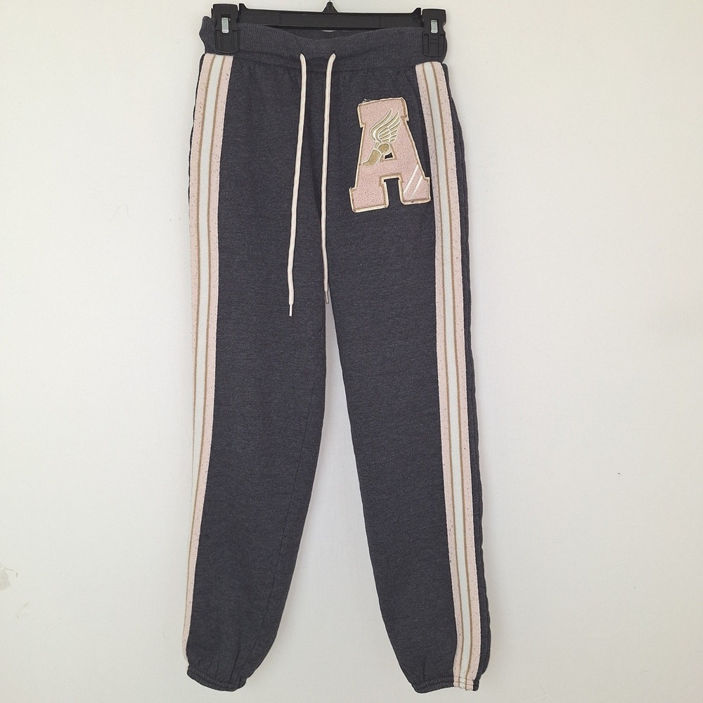 Y2K Soft Girl No Boundaries Collegiate Sherpa Lined Joggers Charcoal Gray XS